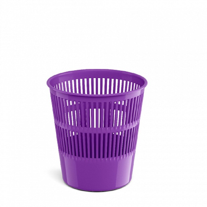 фото Корзина для бумаг сетчатая пластиковая erichkrause vivid, 9л, фиолетовый