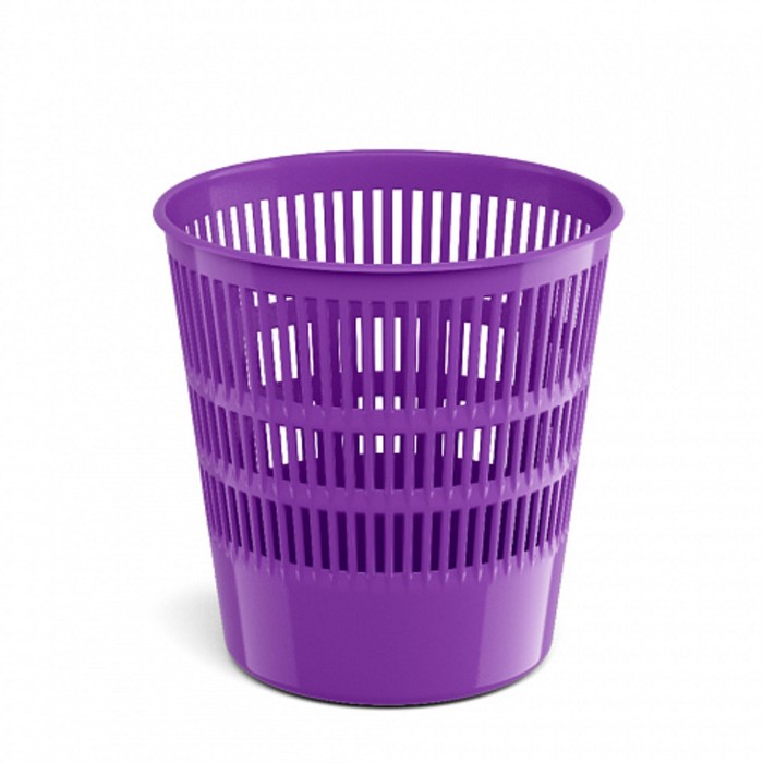 фото Корзина для бумаг сетчатая пластиковая erichkrause vivid, 12л, фиолетовый