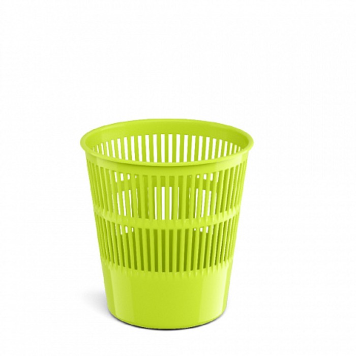 Корзина для бумаг и мусора ErichKrause Neon Solid, 9 литров, пластик, сетчатая, жёлтая