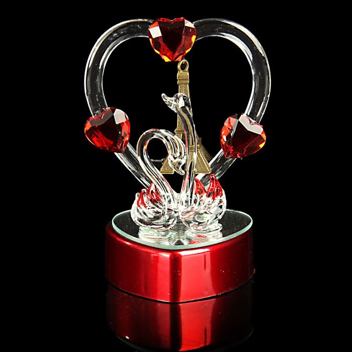 Сувенир "Два лебедя в Париже" световой