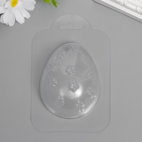 Пластиковая форма 'Большое яйцо с цветами' 9х7 см Ош