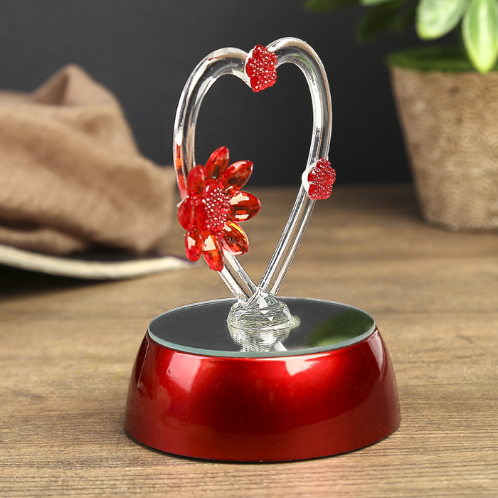 Сувенир "Два лебедя на сердце" световой