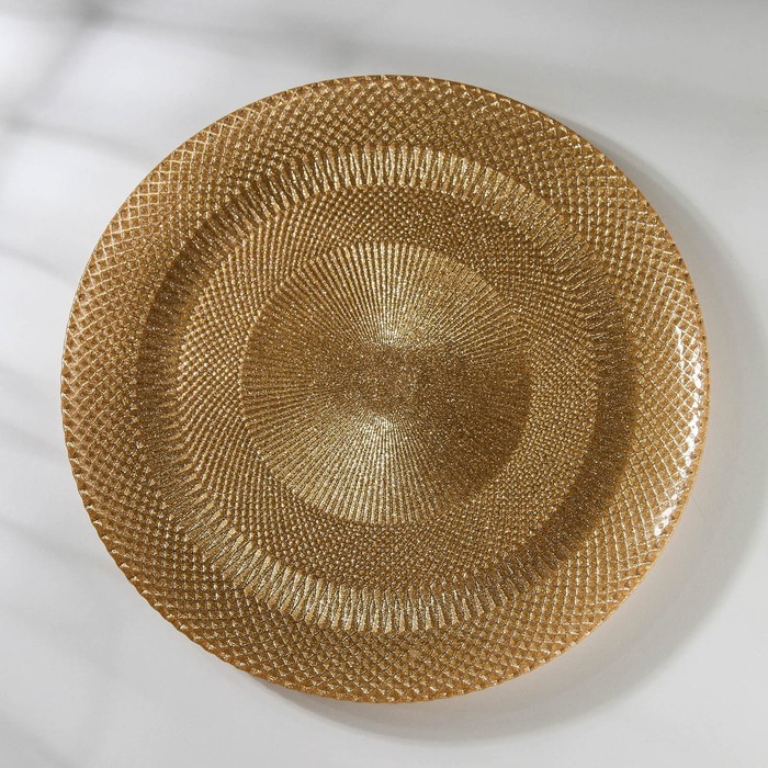 Блюдо сервировочное «Глория», d=30 см, цвет золотой