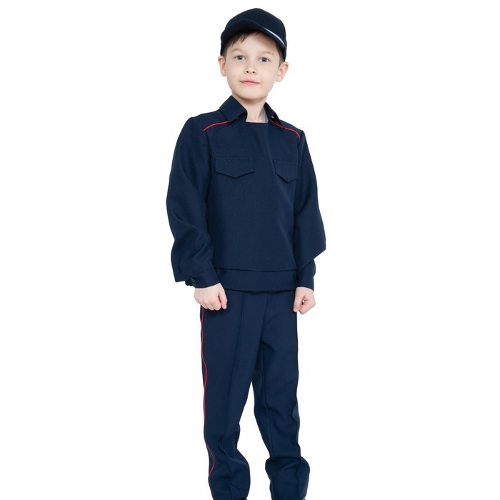 фото Карнавальный костюм "полицейский ппс", рубашка, брюки, кепка, р-р s, рост 116-122 карнавалофф