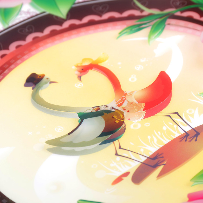 Наклейка интерьерная "Цапли в розах"