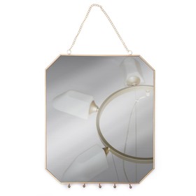 Зеркало настенное «Геометрия», зеркальная поверхность 24,3 × 29,4 см, цвет золотистый