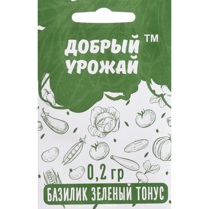 Семена Базилик Тонус, зеленый, 0,2 г семена базилик тонус 0 25г