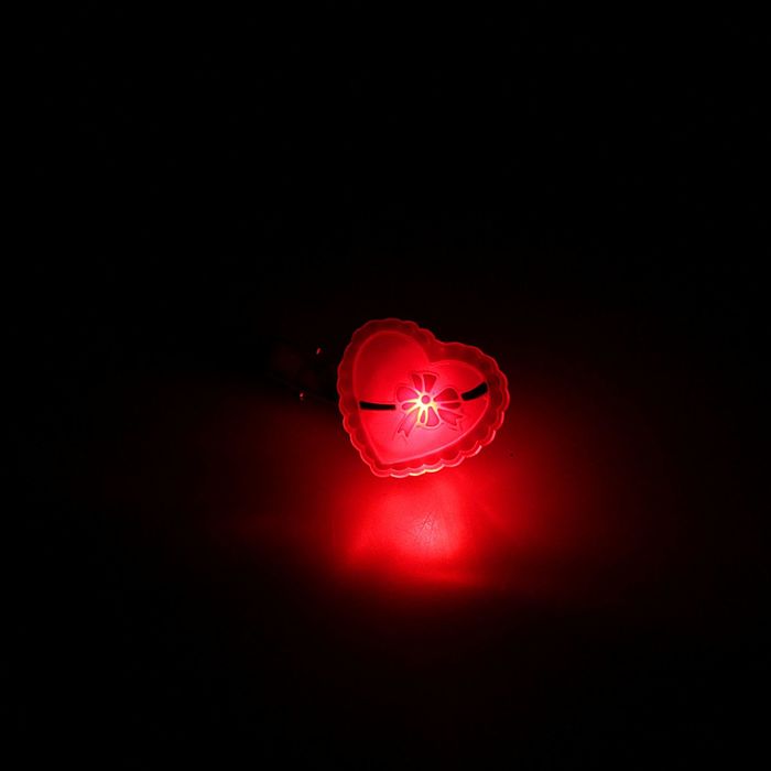 Зажим световой "Сердечко с цветком"