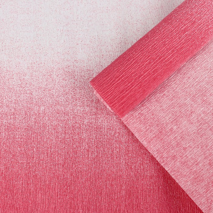 Бумага креп "Переход", цвет ярко-розовый, 0,5 х 2,5 м