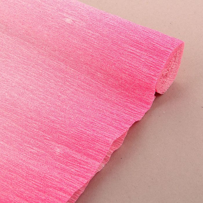 Бумага креп "Переход", цвет ярко-розовый, 0,5 х 2,5 м