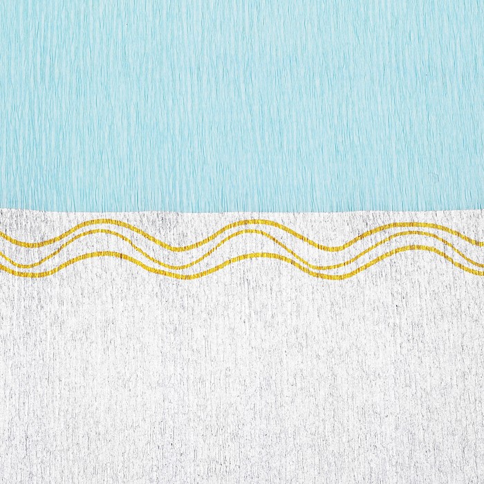 Бумага креп, с серебряным верхом, цвет светло-голубой, 0,5 х 2,5 м