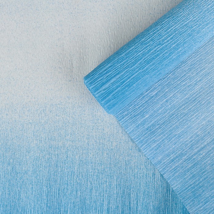 Бумага креп "Переход", цвет голубой, 0,5 х 2,5 м