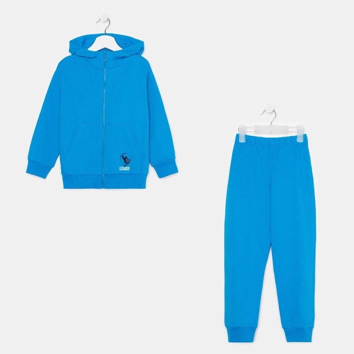 фото Комплект (толстовка+брюки) для мальчика н2966-7341, цвет синий, рост 116 см (60) basia