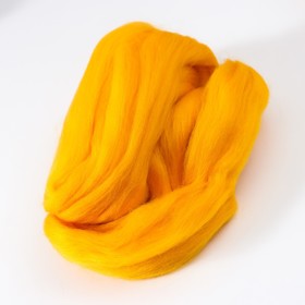 

Шерсть для валяния полутонкая 100% шерсть 50 гр (желтая)