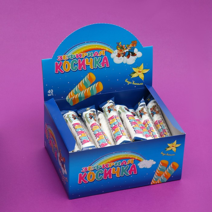 Маршмеллоу «Зефирная косичка» с ароматом ванили, 12 г