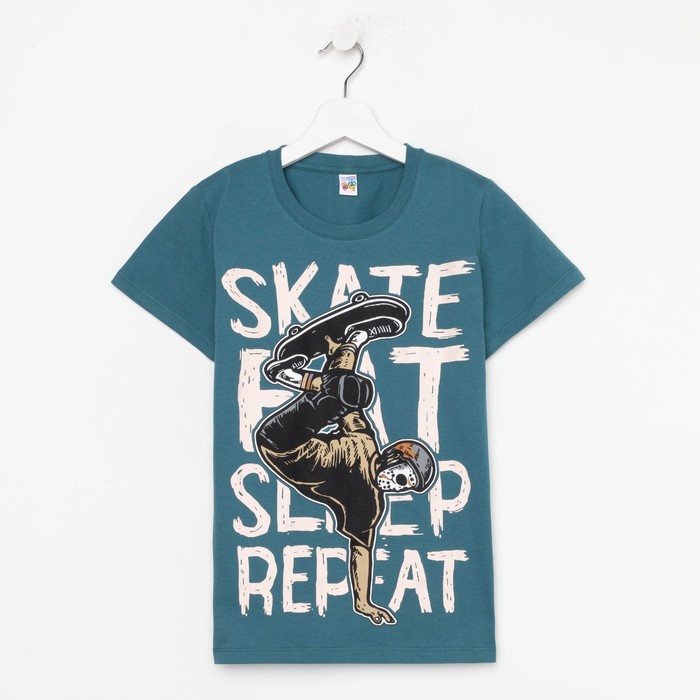 Футболка для мальчика, цвет зелёный, рост 146