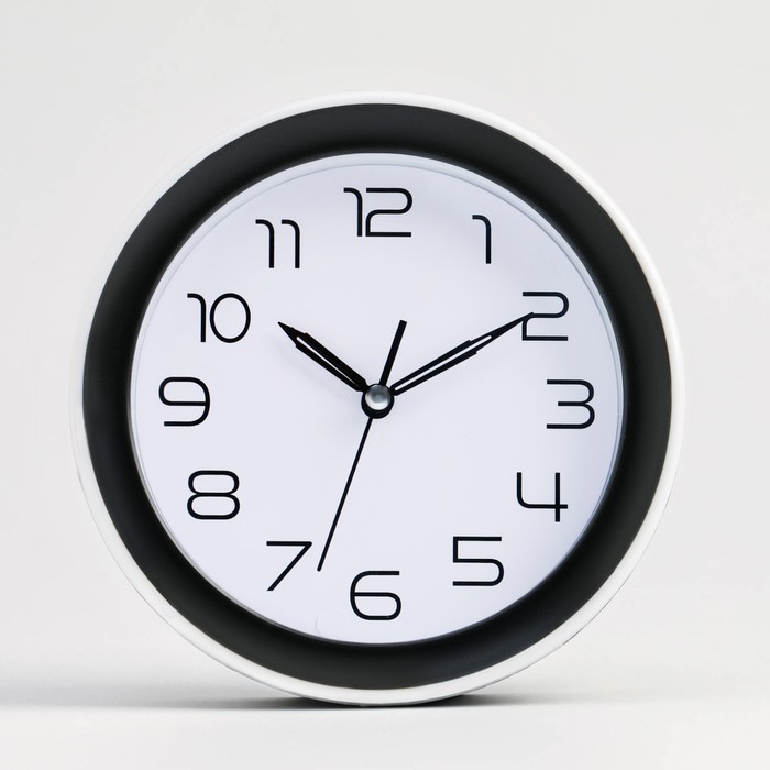 Часы - будильник настольные Классика, с подвесом, дискретный ход, 15 х 4 см. белый будильник настольные часы классика d 15 см