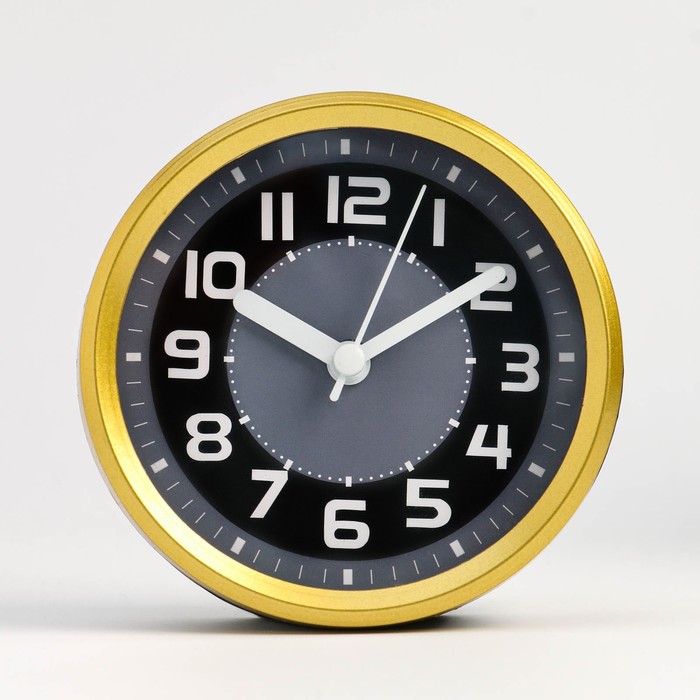 Часы - будильник настольные Классика, дискретный ход, 9.5 х 9.5 см, АА часы будильник настольные соломон дискретный ход 6 х 6 см аа
