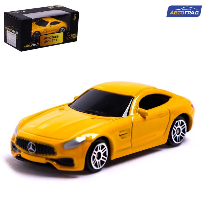 цена Машина металлическая MERCEDES-AMG GT S, 1:64, цвет жёлтый