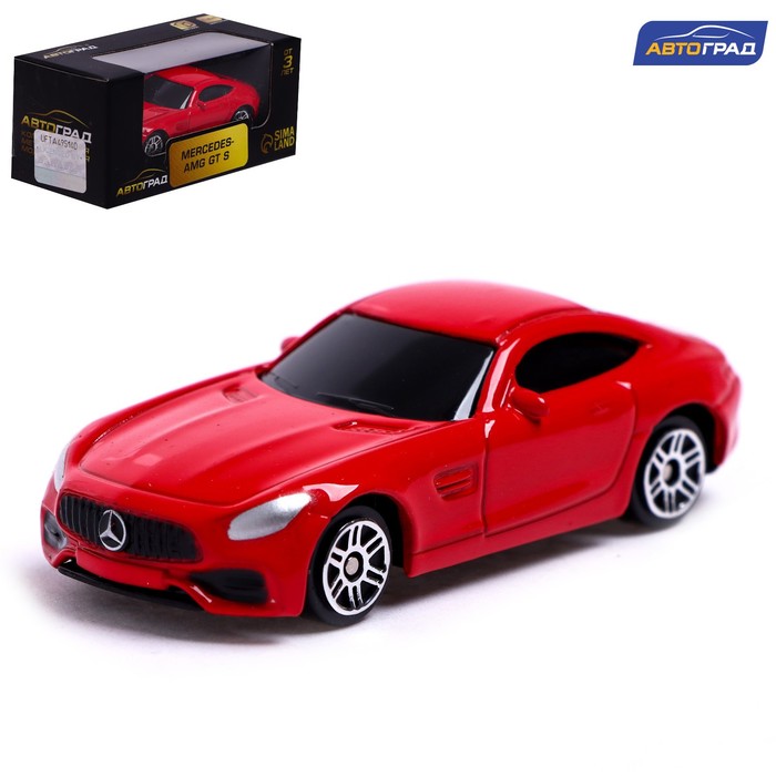 цена Машина металлическая MERCEDES-AMG GT S, 1:64, цвет красный