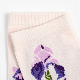 

Носки женские "Ирисы", цвет зефирный, р-р 23 (36-37)