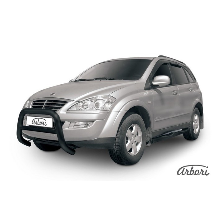 

Защита переднего бампера Arbori d76 низкая SSANGYONG Kyron 2007-чёрн.