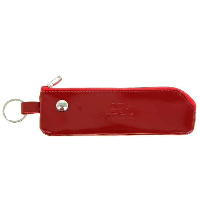 Футляр для ключей, кольцо, цвет красный