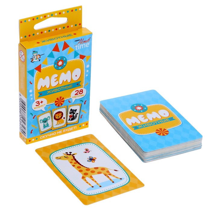 Настольная игра «МЕМО. Животные» игра карточная плэйленд мемо животные
