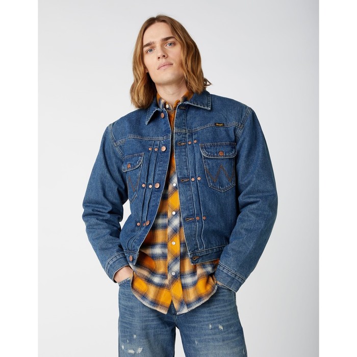 Джинсовая куртка мужская Wrangler Flannel Heritage Jacket, размер 44-46   (W466YG516)