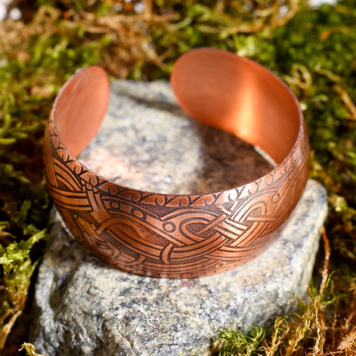 Браслет "Кельтский с собаками", пластинчатый