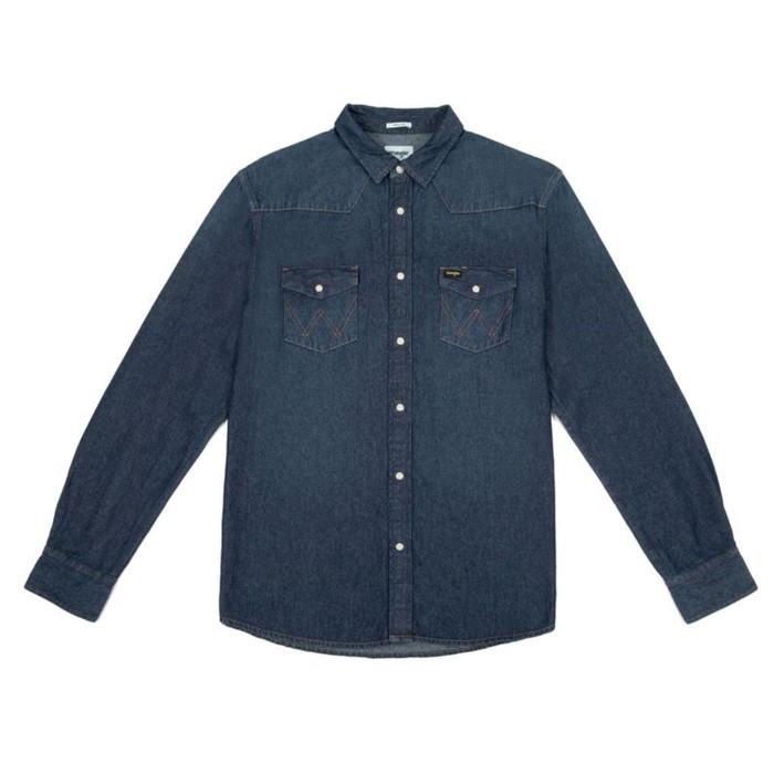 фото Рубашка мужская wrangler 27mw western shirt, размер 48 (w5mslw301)