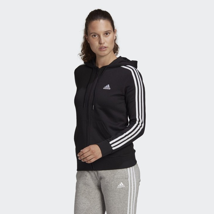 Толстовка женская Adidas W 3S Ft Fz Hoodie, размер 40-42 (GL0792)