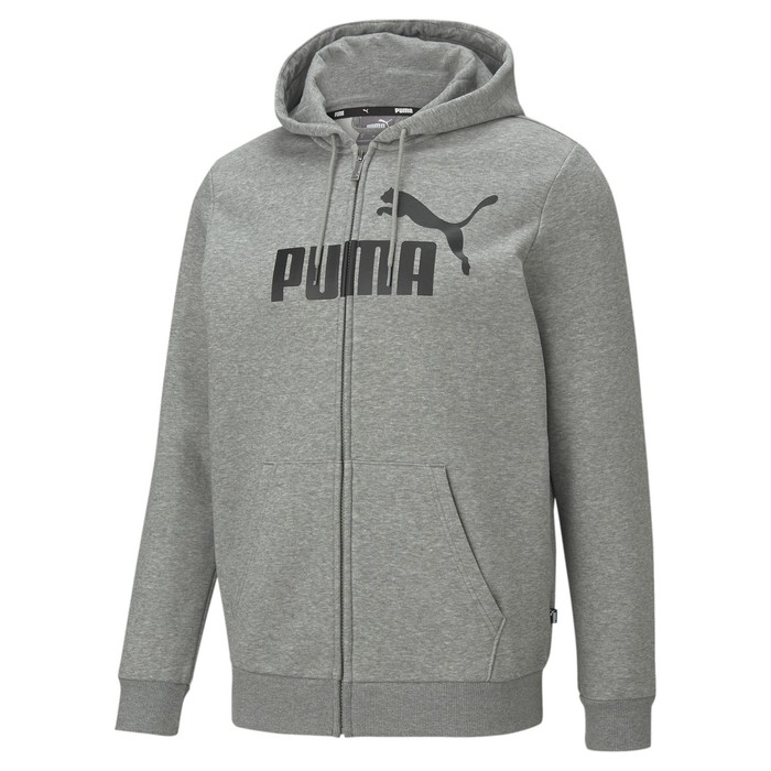 Толстовка мужская Puma Essential Big Logo Fz Hoodie Fl, размер 44-46   (58669803)