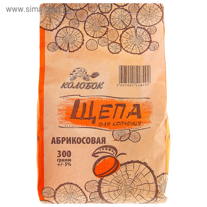 Щепа для копчения Колобок абрикосовая 300 г 65₽