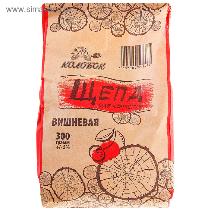 Щепа для копчения Колобок вишневая 300 г 65₽