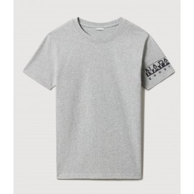 

Футболка мужская Napapijri SADAS SS MED GREY MEL, размер 48-50 (NA4FRH160)