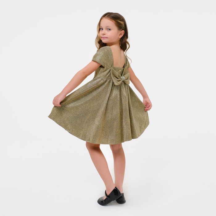 Платье нарядное детское KAFTAN, р. 30 (98-104 см), золотистый платье детское нарядное с пайетками kaftan р 30 98 104 зеленый
