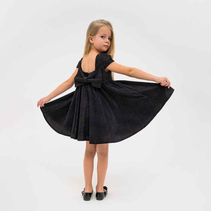 Платье нарядное детское KAFTAN, р. 30 (98-104 см), черный платье нарядное детское kaftan р 30 98 104 см черный белый