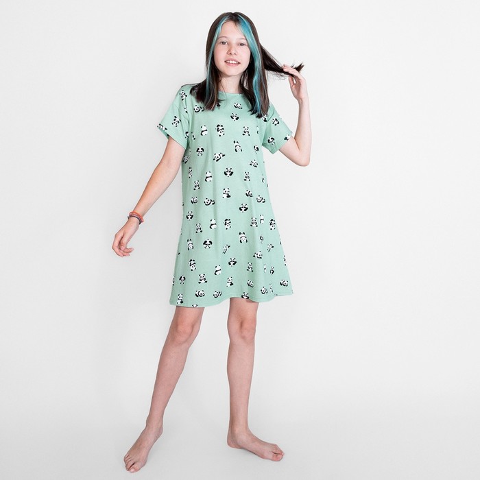Ночная сорочка «Симпл-димпл» для девочки, рост 134 см., цвет ментоловый пижама футболка и шорты симпл димпл для девочки рост 146 см цвет графит персиковый