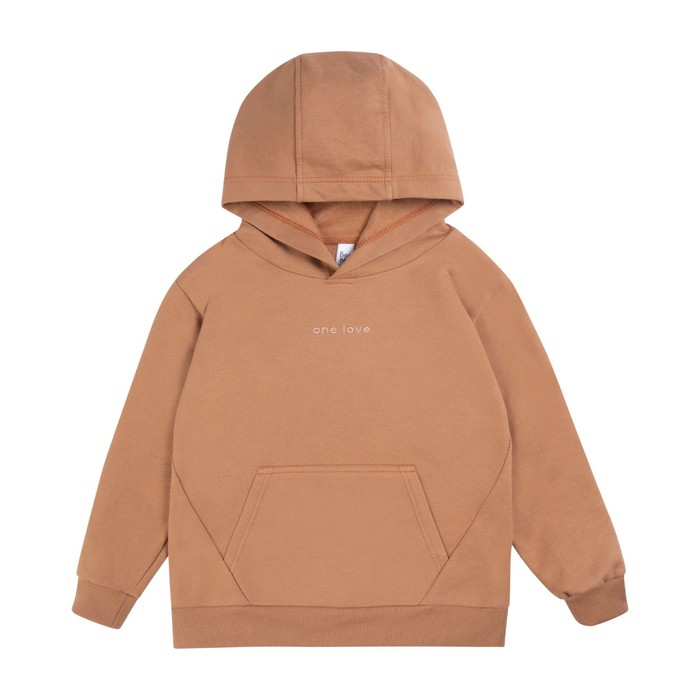 

Худи One love winter для мальчика, рост 122 см., цвет светло-коричневый