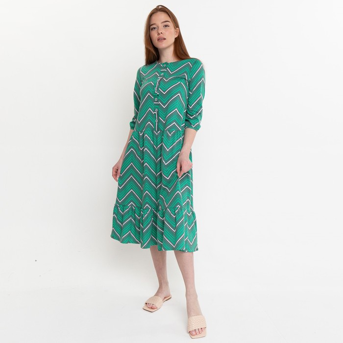 фото Платье женское, цвет зеленый, размер 44 амадэль