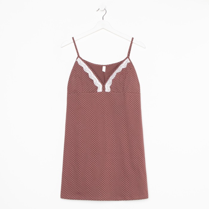 Ночная сорочка женская, цвет шоколадный, размер 54