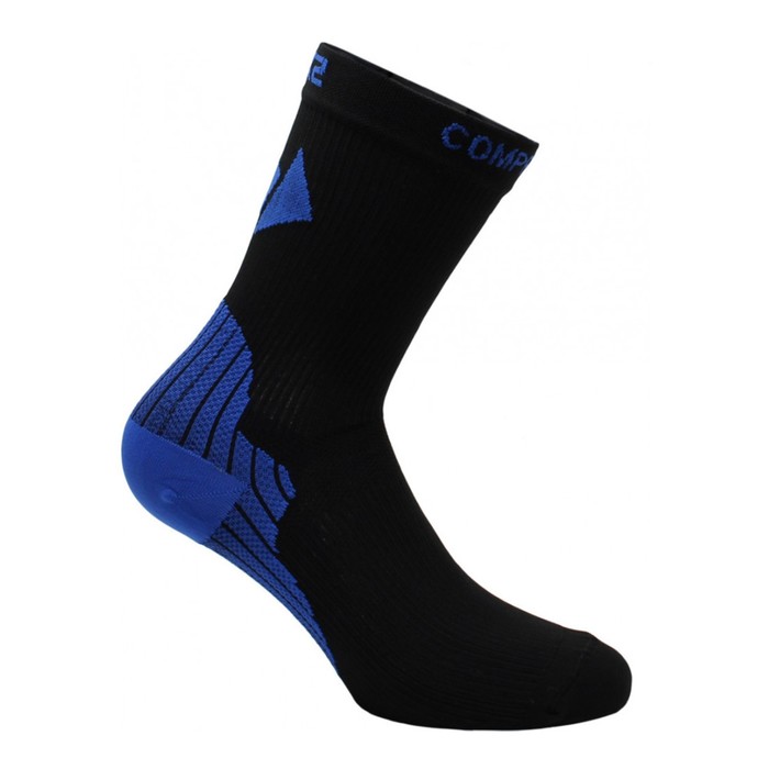 Носки компрессионные SIXS ACTIVE, размер S, чёрный, синий