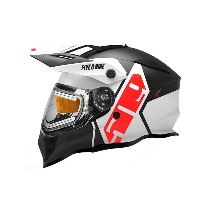 Шлем 509 Delta R3L с подогревом, размер M, чёрный, белый, красный шлем 509 delta r3l с подогревом размер s белый чёрный