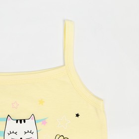 

Комплект (майка/трусы) для девочки, цвет жёлтый, рост 122/128