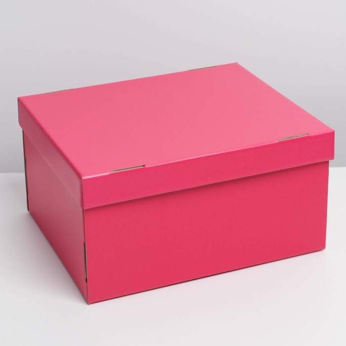 Коробка подарочная складная, упаковка, «Фуксия», 31,2 х 25,6 х 16,1 см коробка складная фуксия
