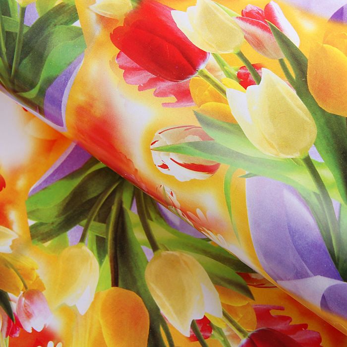 Бумага упаковочная &quot;Букет тюльпанов&quot;, 52 х 76 см