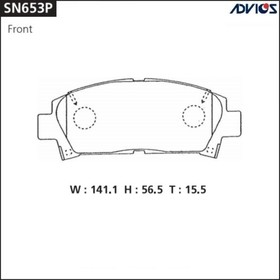 Дисковые тормозные колодки ADVICS SN653P