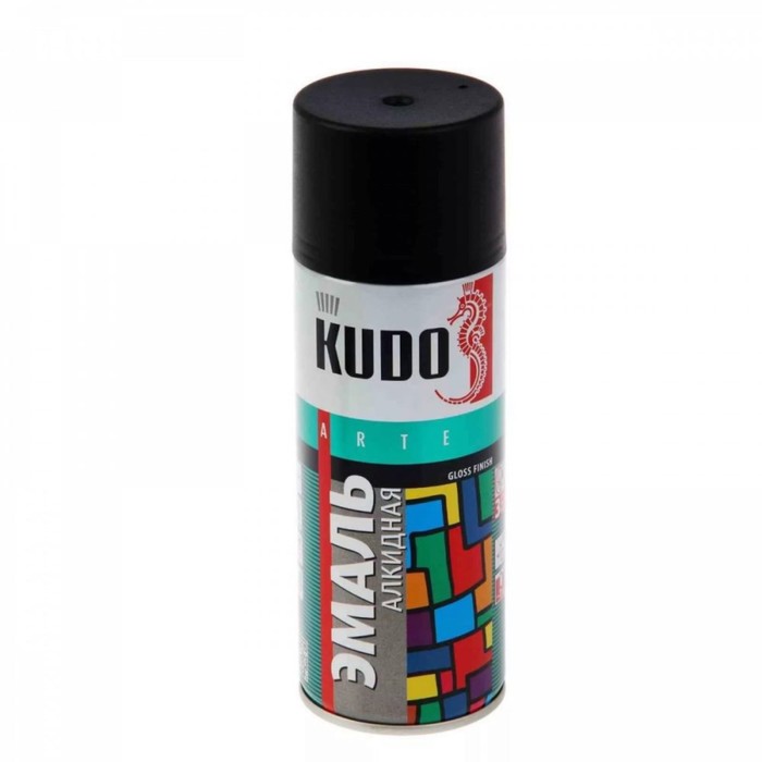 Краска KUDO черная матовая алкидная, 520 мл, аэрозоль Ku-1102 краска черная матовая аэрозоль 520мл kudo kudo арт ku 1102