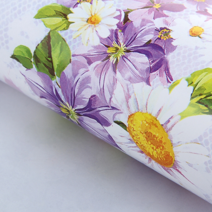 Бумага упаковочная &quot;Ромашки&quot;, 52 х 76 см